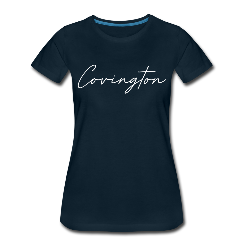 Covingston Cursive Women's T-Shirt - deep navy