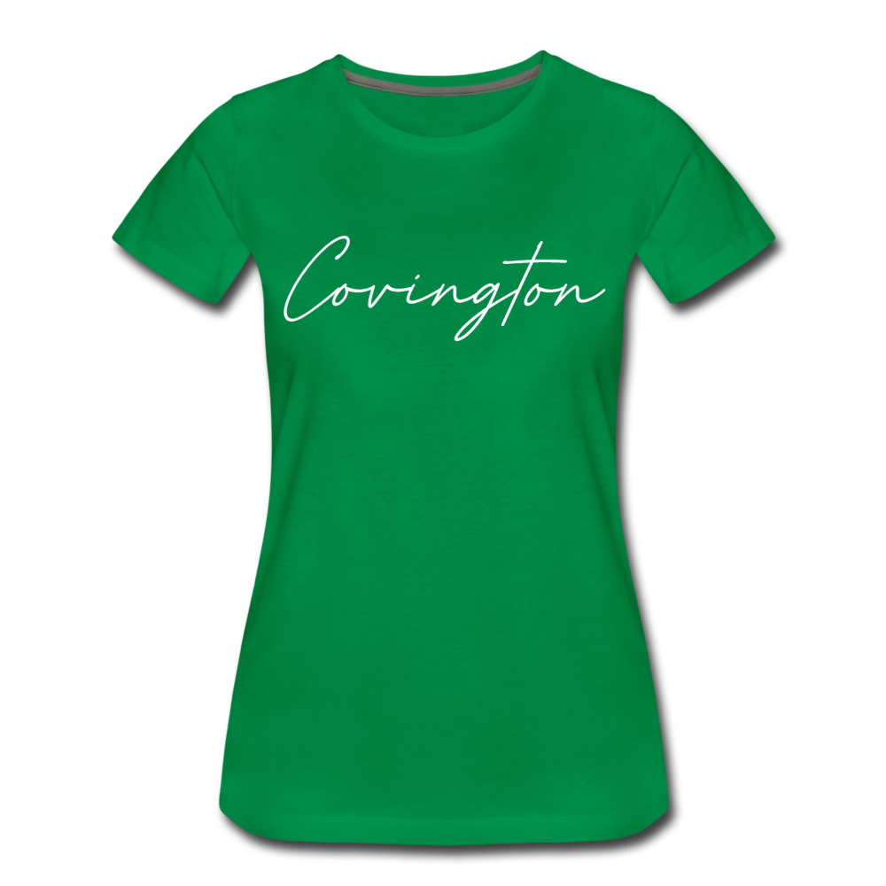 Covingston Cursive Women's T-Shirt - kelly green