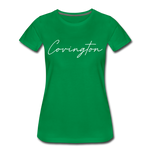 Covingston Cursive Women's T-Shirt - kelly green