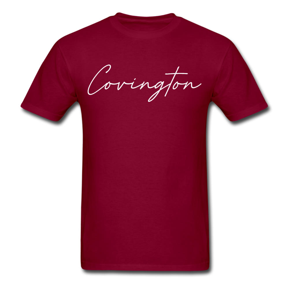 Covington Cursive T-Shirt - burgundy