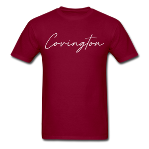 Covington Cursive T-Shirt - burgundy