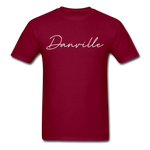 Danville Cursive T-Shirt - burgundy