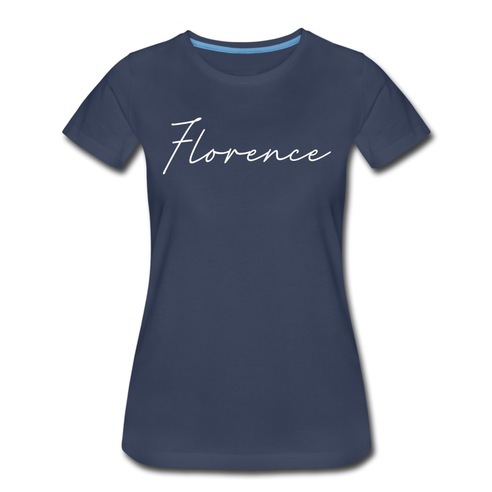 Florence Cursive Women's T-Shirt - navy