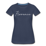 Florence Cursive Women's T-Shirt - navy