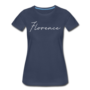 Florence Cursive Women's T-Shirt - navy