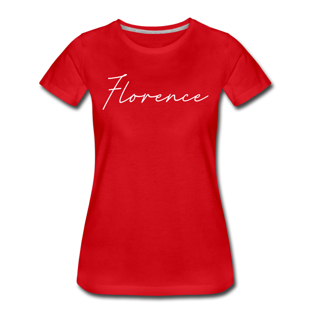 Florence Cursive Women's T-Shirt - red