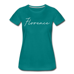 Florence Cursive Women's T-Shirt - teal