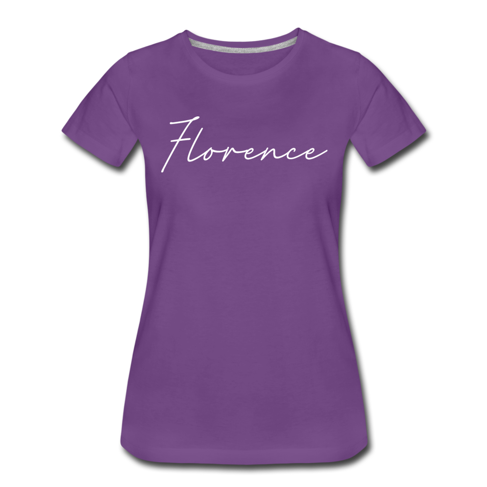 Florence Cursive Women's T-Shirt - purple