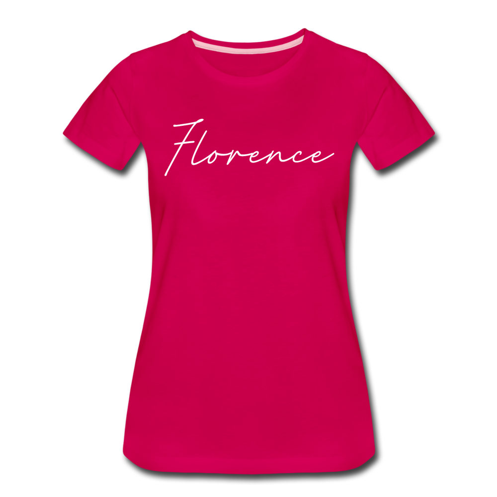 Florence Cursive Women's T-Shirt - dark pink