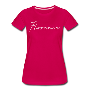 Florence Cursive Women's T-Shirt - dark pink