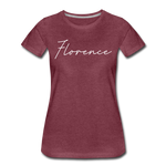 Florence Cursive Women's T-Shirt - heather burgundy