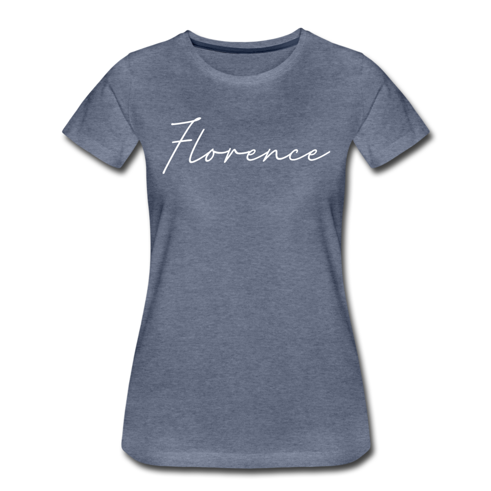 Florence Cursive Women's T-Shirt - heather blue