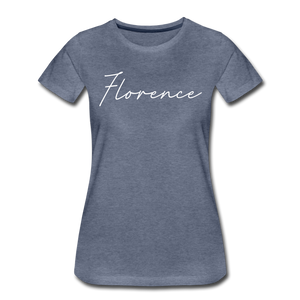 Florence Cursive Women's T-Shirt - heather blue