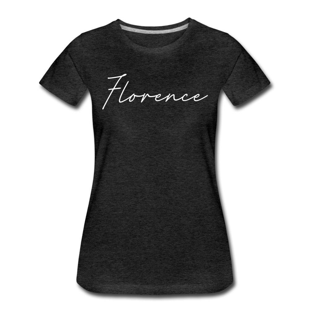 Florence Cursive Women's T-Shirt - charcoal gray