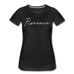 Florence Cursive Women's T-Shirt - charcoal gray