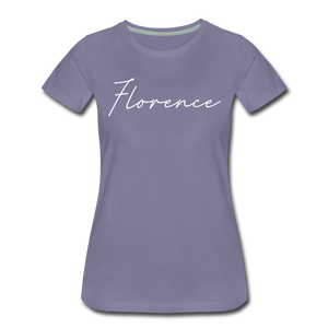 Florence Cursive Women's T-Shirt - washed violet