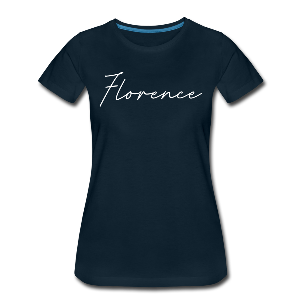 Florence Cursive Women's T-Shirt - deep navy