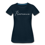 Florence Cursive Women's T-Shirt - deep navy