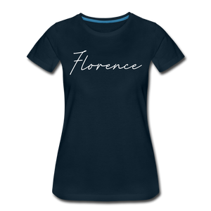 Florence Cursive Women's T-Shirt - deep navy