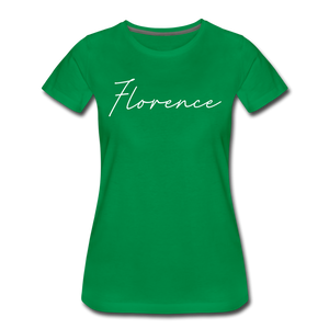 Florence Cursive Women's T-Shirt - kelly green