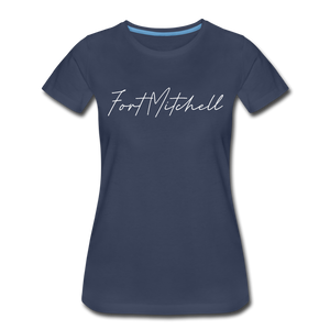 Fort Mitchell Cursive Women's T-Shirt - navy