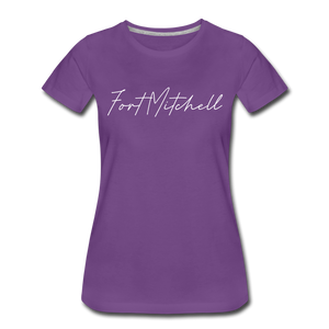 Fort Mitchell Cursive Women's T-Shirt - purple