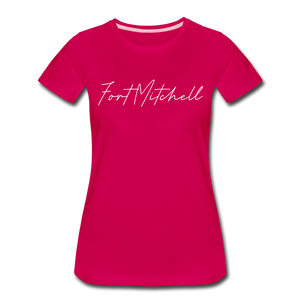 Fort Mitchell Cursive Women's T-Shirt - dark pink