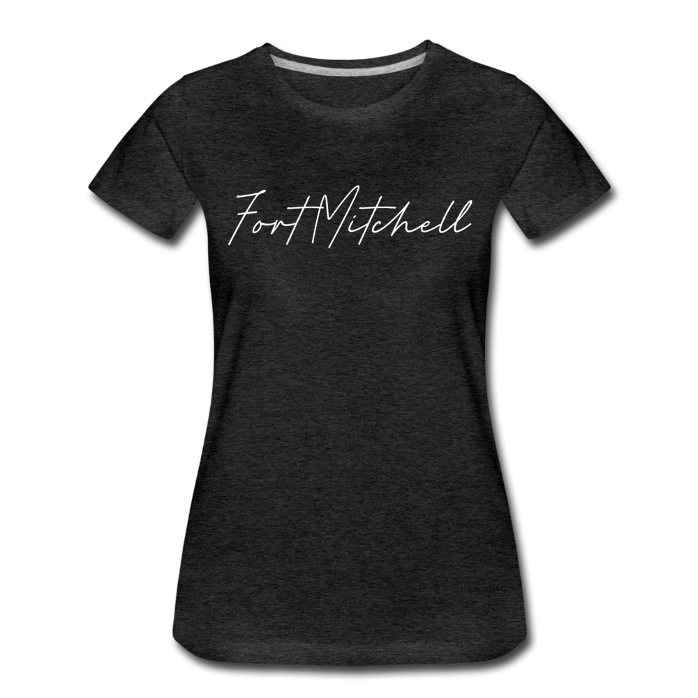 Fort Mitchell Cursive Women's T-Shirt - charcoal gray