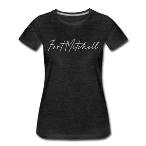 Fort Mitchell Cursive Women's T-Shirt - charcoal gray