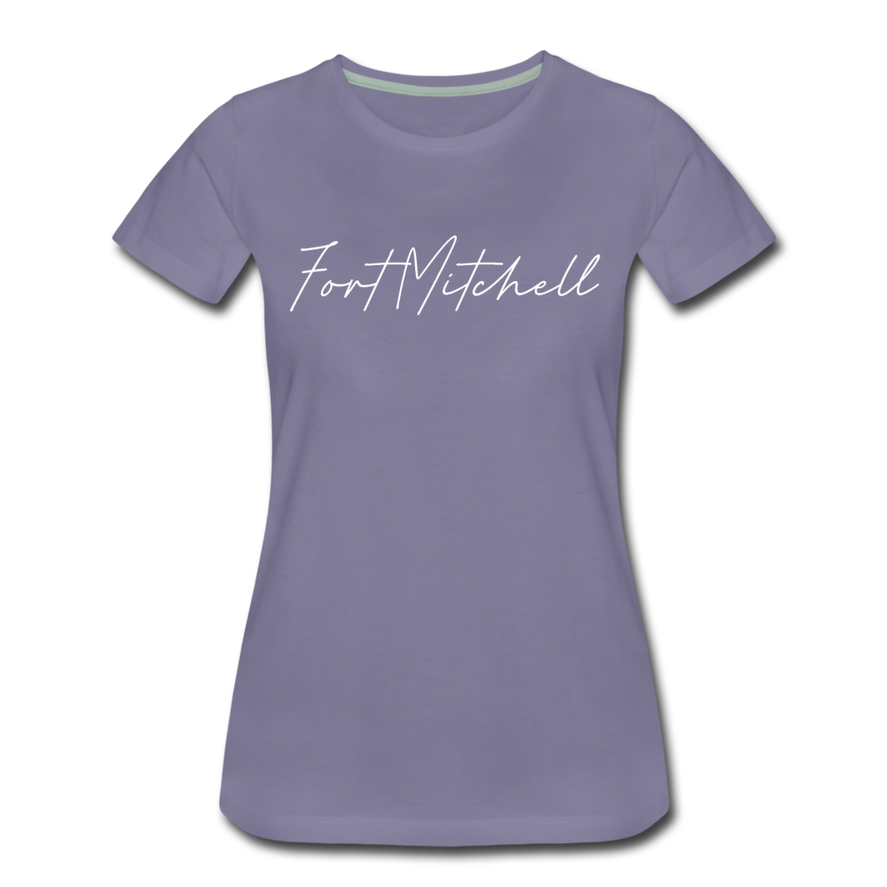 Fort Mitchell Cursive Women's T-Shirt - washed violet