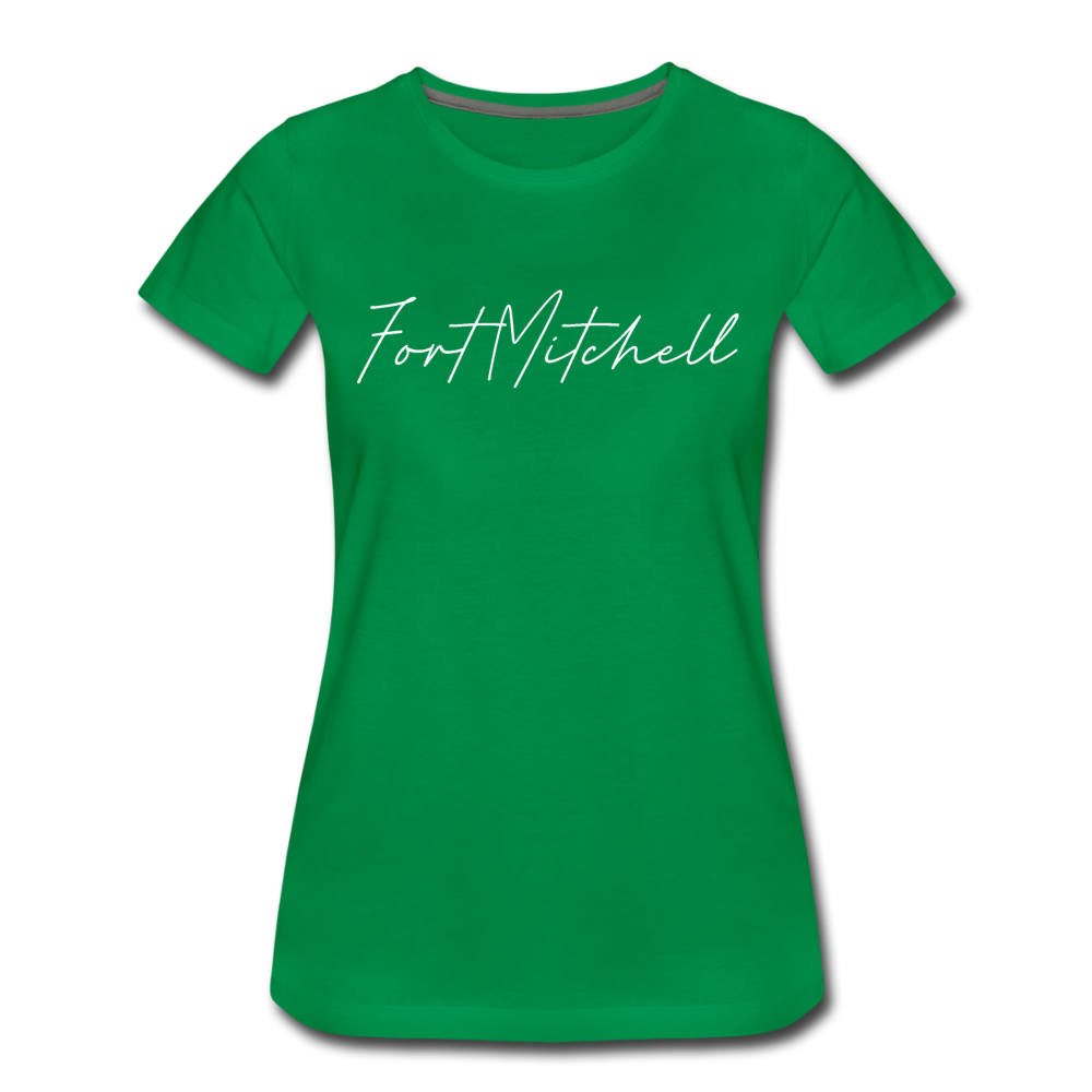 Fort Mitchell Cursive Women's T-Shirt - kelly green