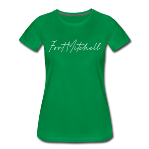 Fort Mitchell Cursive Women's T-Shirt - kelly green