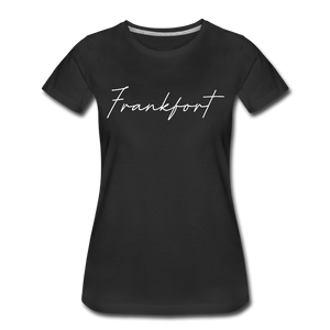 Frankfort Cursive Women's T-Shirt - black