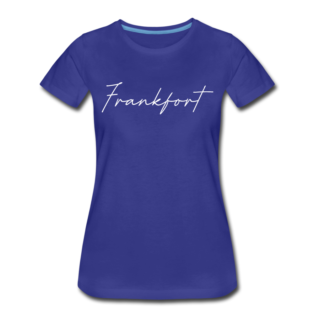 Frankfort Cursive Women's T-Shirt - royal blue