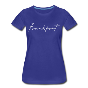 Frankfort Cursive Women's T-Shirt - royal blue
