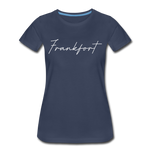 Frankfort Cursive Women's T-Shirt - navy