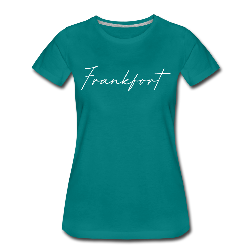 Frankfort Cursive Women's T-Shirt - teal