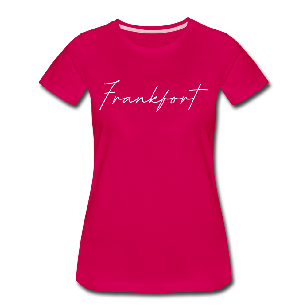 Frankfort Cursive Women's T-Shirt - dark pink