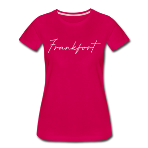 Frankfort Cursive Women's T-Shirt - dark pink