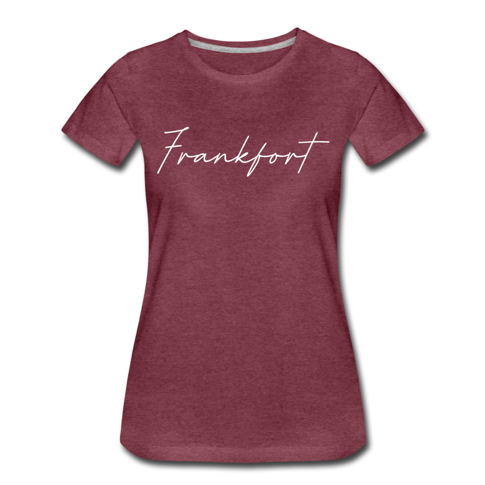 Frankfort Cursive Women's T-Shirt - heather burgundy