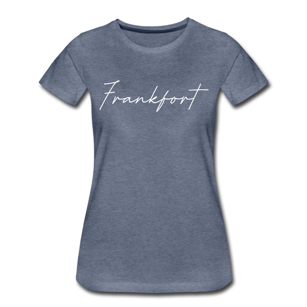 Frankfort Cursive Women's T-Shirt - heather blue