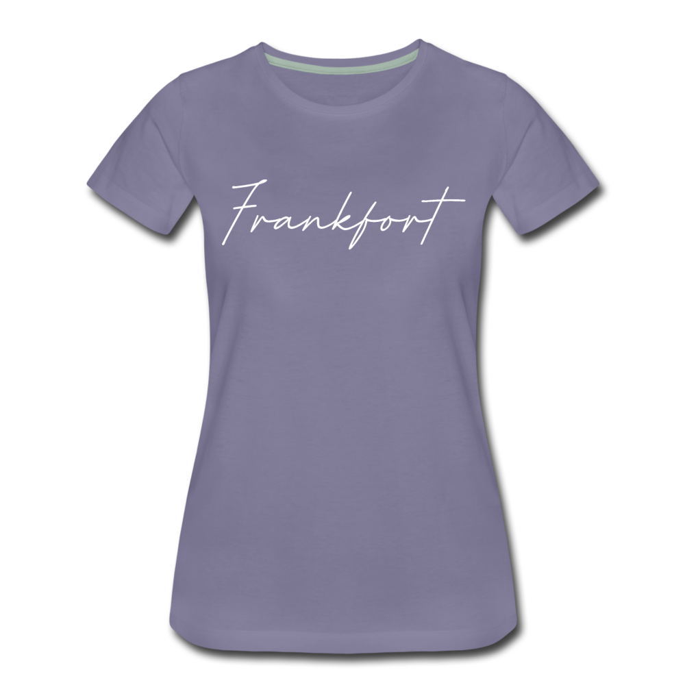 Frankfort Cursive Women's T-Shirt - washed violet