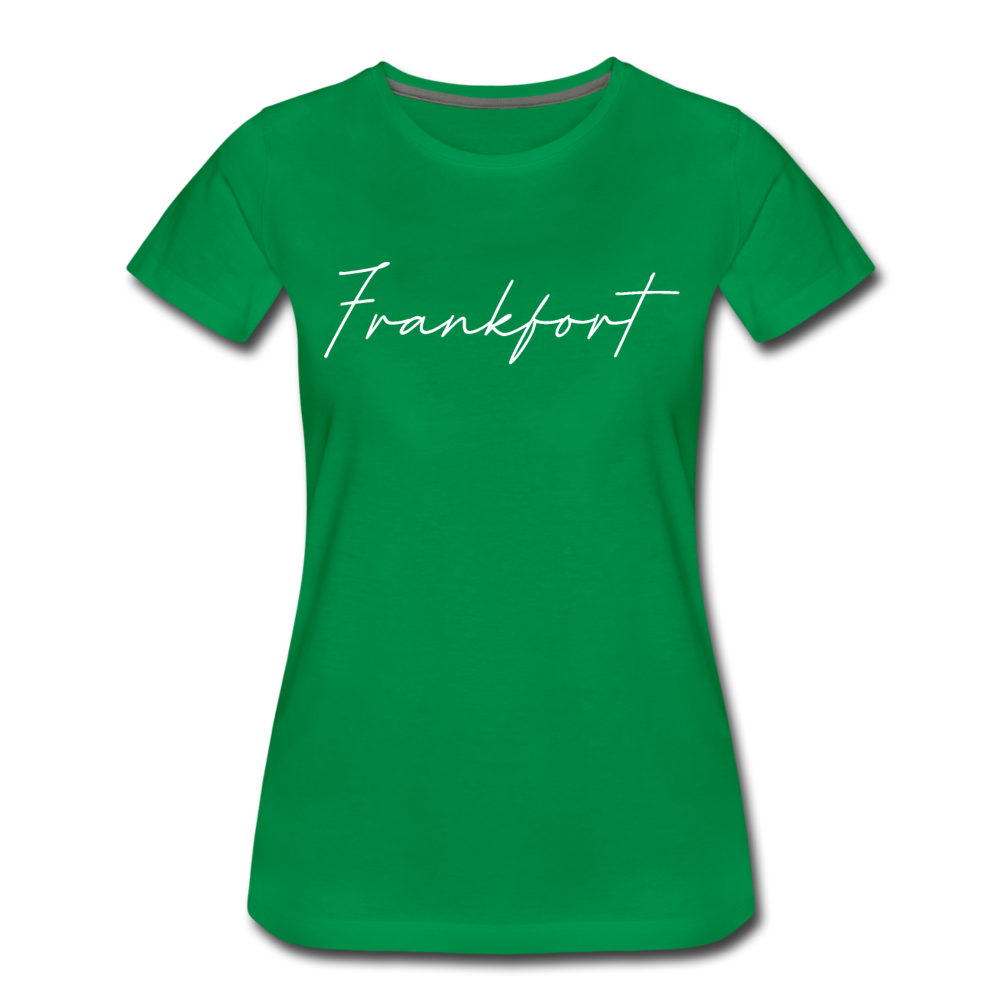 Frankfort Cursive Women's T-Shirt - kelly green