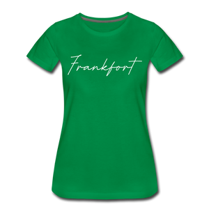 Frankfort Cursive Women's T-Shirt - kelly green