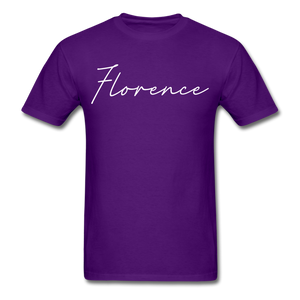 Florence Cursive T-Shirt - purple