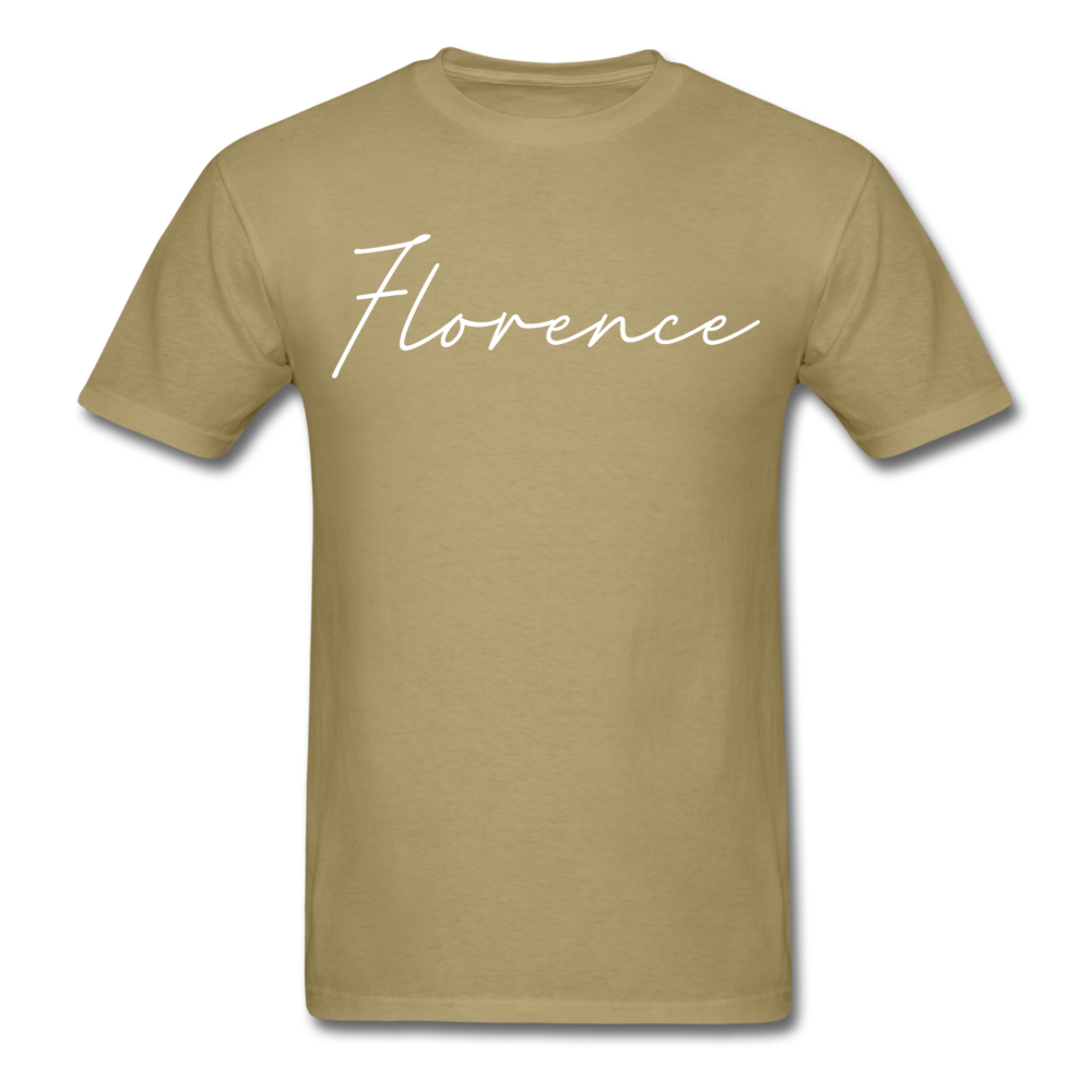 Florence Cursive T-Shirt - khaki