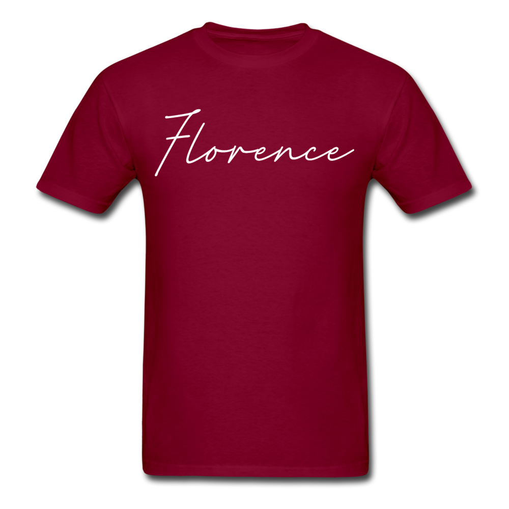 Florence Cursive T-Shirt - burgundy