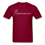 Florence Cursive T-Shirt - burgundy