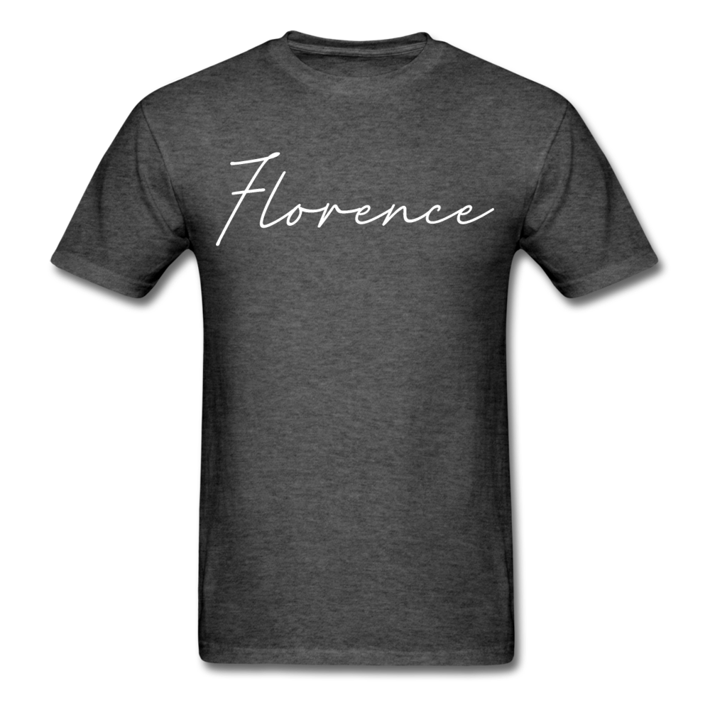 Florence Cursive T-Shirt - heather black