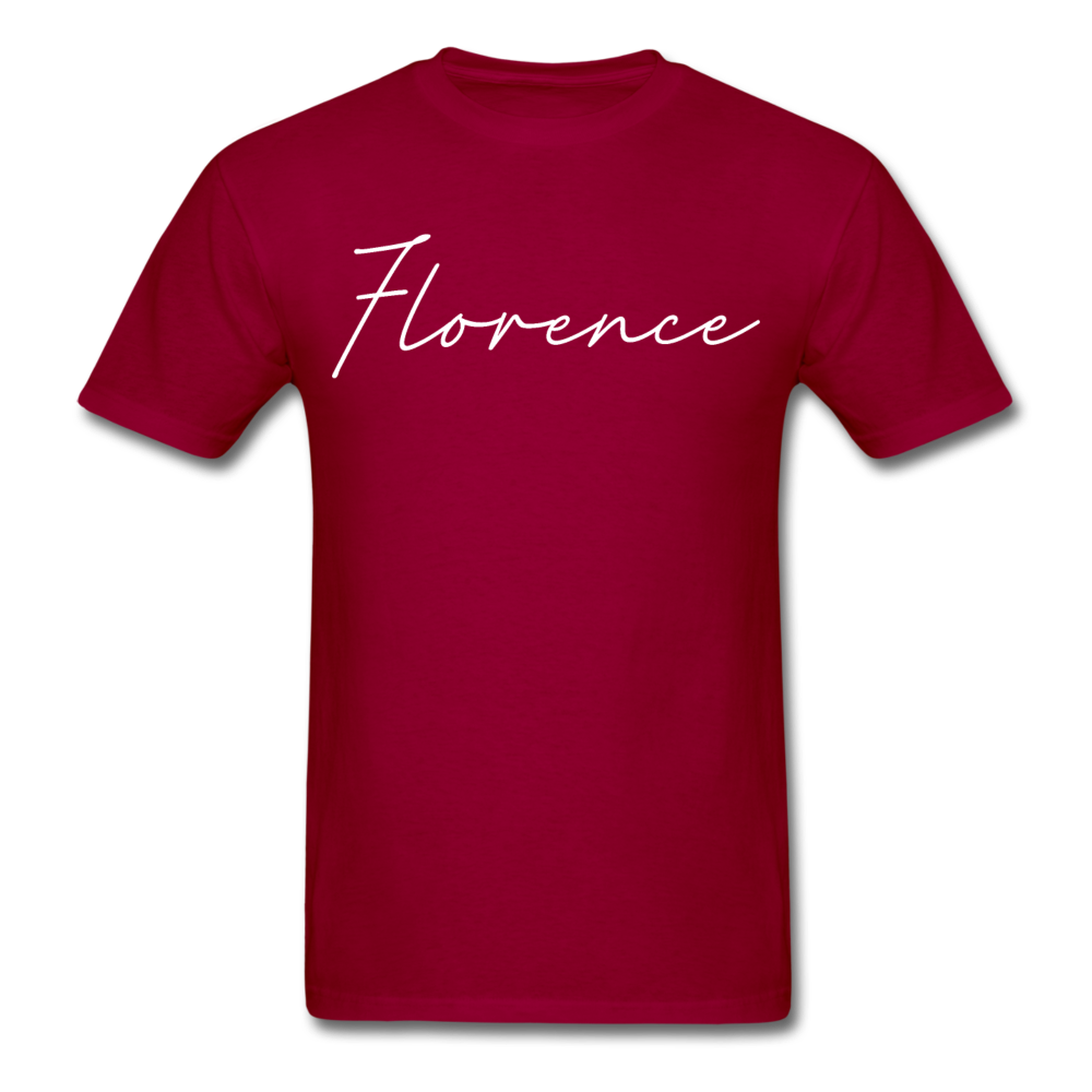 Florence Cursive T-Shirt - dark red